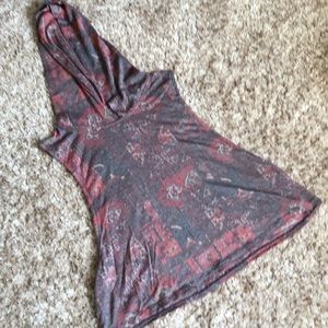 Hooded Crop Top with Oversized Arm Holes